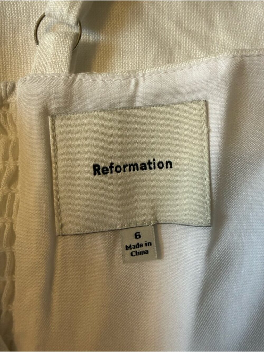 NEW Reformation Sabine Long Sleeveless Linen Dress Dunes White | US 6 UK 10 - Picture 14 of 16